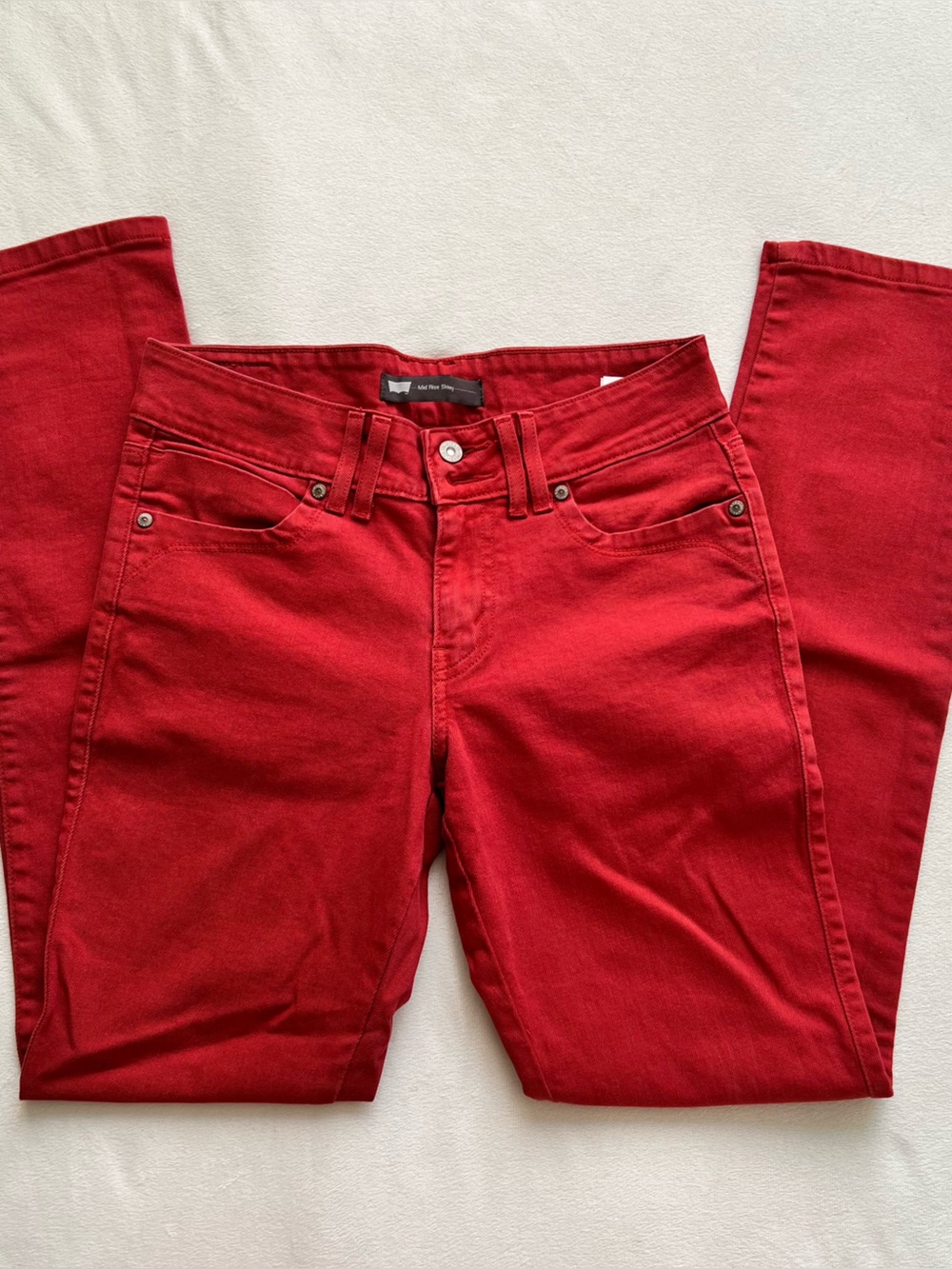 Levi’s Black Label Red Button Pocket Size 4 Y2K punk emo preppy alternative - Picture 3 of 7